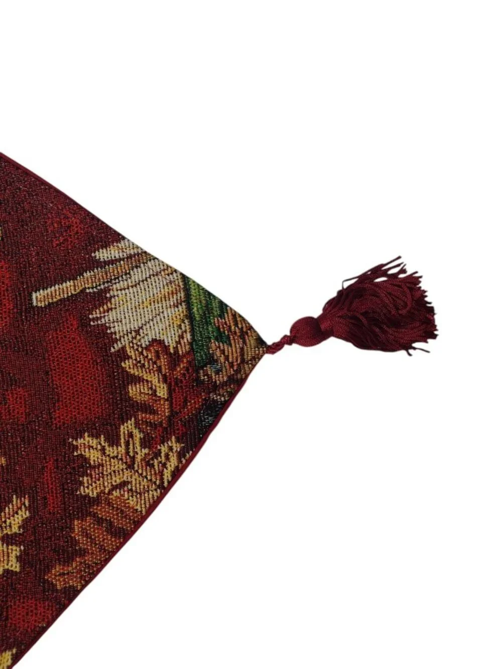 Fall Harvest Tassel Tapestry Table Runner Scarecrow Pumpkin Sunflower 69x13